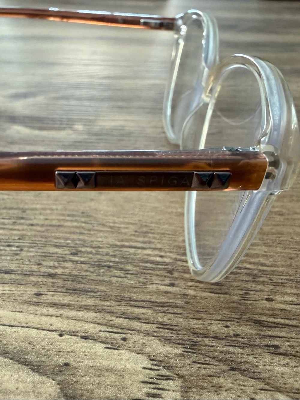 Via Spiga Eyeglasses Womens Clear Brown Nella 600 Zyloware 135mm 55mm FRAMES